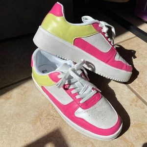 Hand painted white shoes